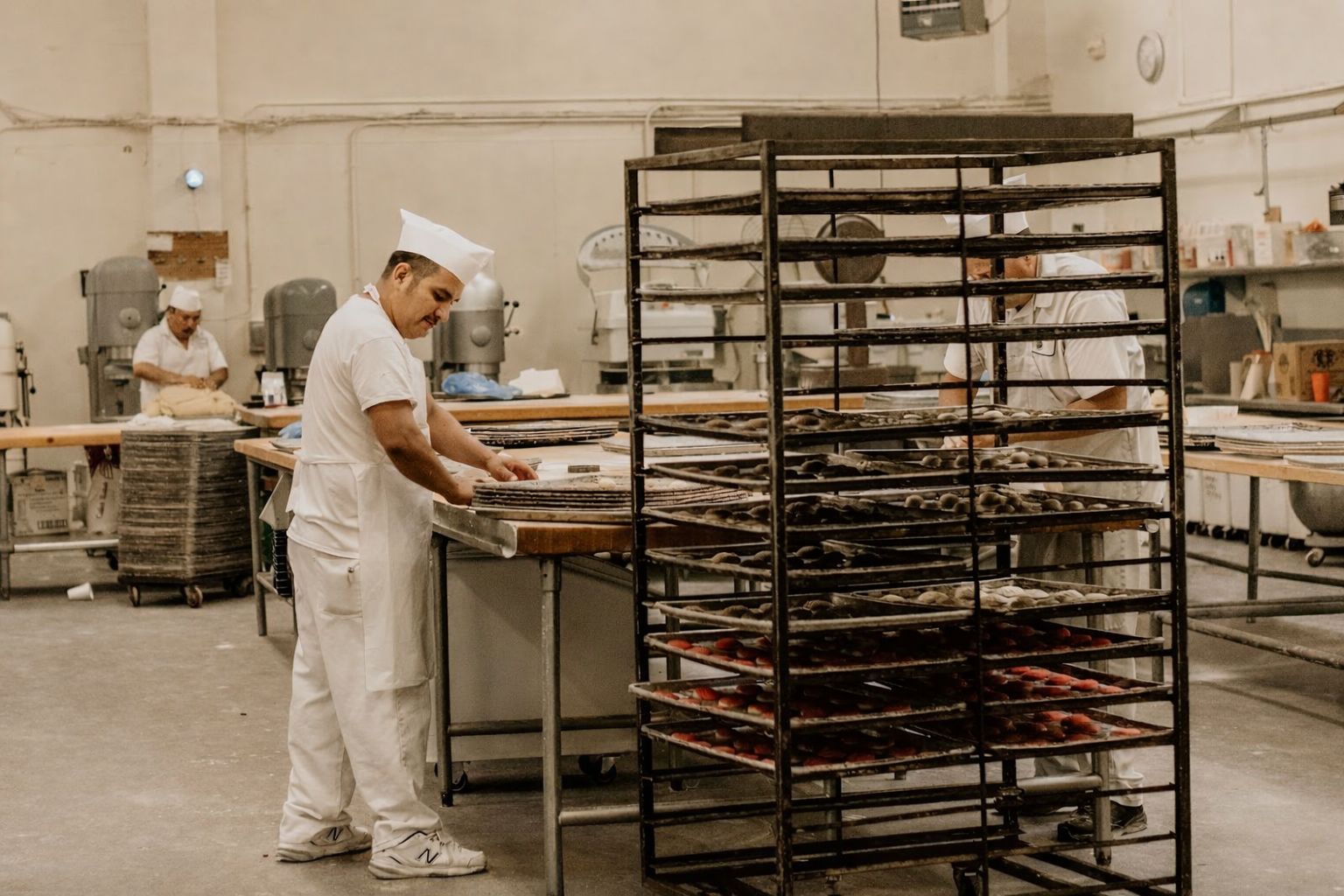 Bakers working in the kitchen