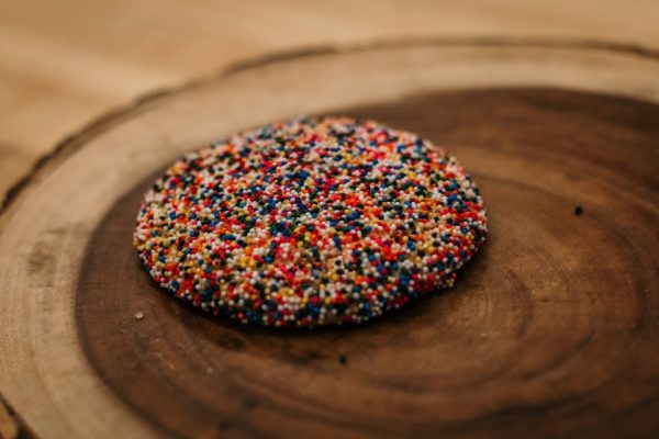 sprinkled polvoron cookie